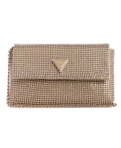 GUESS Zalina Mini Flap Clutch Gold on Sale