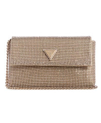 Thumbnail for GUESS Zalina Mini Flap Clutch Gold on Sale