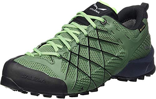 Salewa MS Wildfire Gore-TEX Chaussures de Randonnée Basses, Myrtle/Fluo Green, EU im Sale