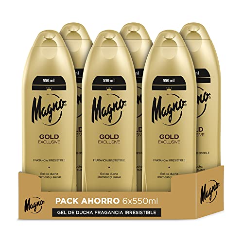 Magno - Gold Shower Gel - Pack of 6 (550 ml) (3,300 ml) - seductive fragrance - offers creaminess and smoothness on sale