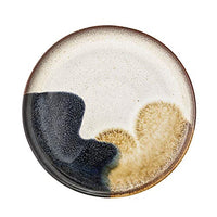 Thumbnail for Bloomingville plate Jules, natural yellow brown blue, ceramic, 28 cm on sale