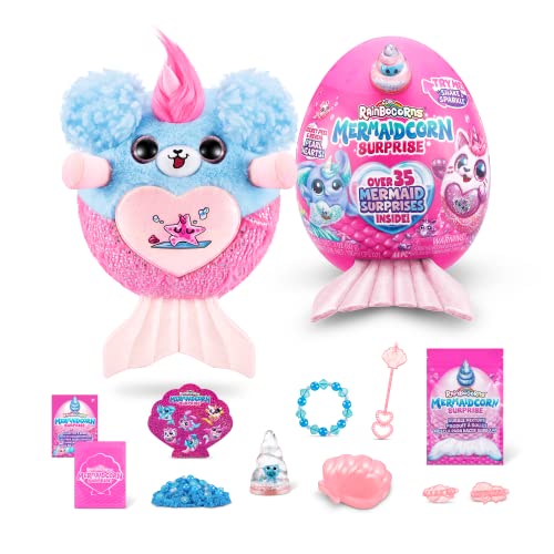 Rainbocorns Mermaidcorns Serie 7 Welpe - Plüsch zum Sammeln, über 35 Überraschungen, Meerjungfrauen-Kostümzubehör, Geschenkidee für Mädchen (Welpe), Mittel, Puppy im Sale