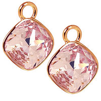 Thumbnail for Rosegold Charm Anhänger 2 Stück 925 Sterling Silber Blau Markenkristalle NOBEL SCHMUCK im Sale