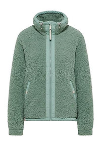 Thumbnail for Ragwear NORDICKA women's sweat jacket, fleece sweat jacket, zip hoodie, stand-up collar, side pockets, green, on sale