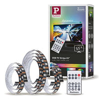 Thumbnail for Paulmann 78880 LED Stripe USB TV-Beleuchtung 55 Zoll 2m 60LEDs/m Dynamic Rainbow RGB incl. 1x3,5 Watt dimmbar Lichtband Schwarz Kunststoff im Sale