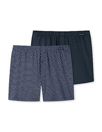 Thumbnail for Schiesser Men's 2-Pack Boxer Shorts Cotton Jersey Soft Underwear, Assorted 1_180931, (2-pack) on Sale