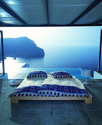 Thumbnail for Bassetti OPLONTIS bed linen + 1 pillowcase made of 100% cotton satin in blue v.9, dimensions: 135x200 + 1 pillowcase 80x80 cm - 9236937 on sale