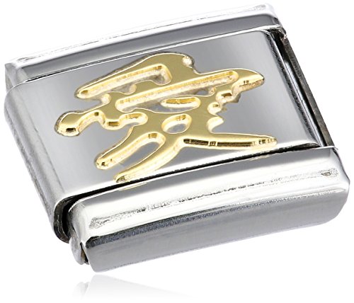 Nomination Composable Classic China aus Edelstahl und 18K-Gold (Liebe) 030120 im Sale