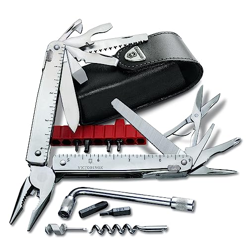 Victorinox Multifunktionstool, Swiss Tool X Plus mit Leder-Etui, Taschen Werkzeug, Funktionen, Kombi-Spitzzange, Feststellklinge im Sale