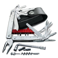 Thumbnail for Victorinox Multifunktionstool, Swiss Tool X Plus, Taschen Werkzeug, Funktionen, Kombi-Spitzzange, Feststellklinge, Leder-Etui im Sale