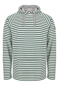 Thumbnail for ELKLINE Herren Hoodie Memo | Streifen Kapuzenpullover 1031096, Farbe:White-mossgreen, im Sale