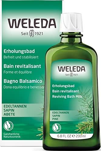 WELEDA Organic Noble Fir Relaxing Bath, Natural Cosmetics Organic Bath Essence with essential oils of spruce and noble fir for relaxation and care, bath additive for inner strength (1 x 200 ml) on sale