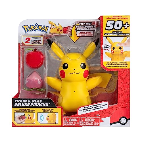 Pokémon PKW3330 - Deluxe My Partner Pikachu, offizieller Pikachu mit Licht, Sound und Bewegung im Sale