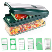 Thumbnail for Genius Nicer Dicer Exclusive Gemüseschneider 15tlg Würfelschneider + Tomatenschneider Set 4 Einsätze + Reibe grob & Hobel + Auffangbehälter 2500ml, Grün im Sale