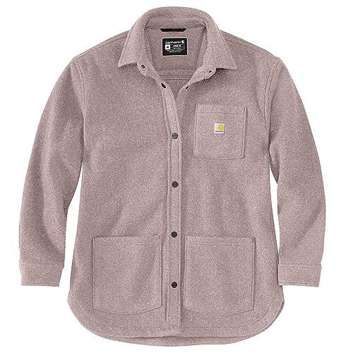 Carhartt Damen Übergangsjacke Wool Blend Overshirt, Farbe:Mink, im Sale