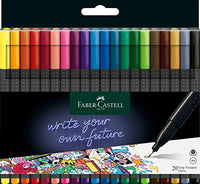 Thumbnail for Faber-Castell 151620 Box mit 20 Grip Finelinern, 0,4mm Fineliner Stifte mit ergonomischem Griff, Zeichnungs- und Faserstifte mit feiner Spitze für Erwachsene, Lebendige farbige Kunststifte im Sale
