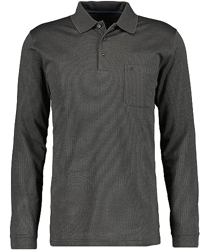 RAGMAN Herren Poloshirt Langarm L, Grau-Melange-194 im Sale
