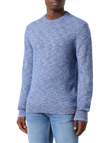 Scotch &amp; Soda Men's Melange Crew Neck Pull Over Pullover Sweater, Boat Blue, on sale