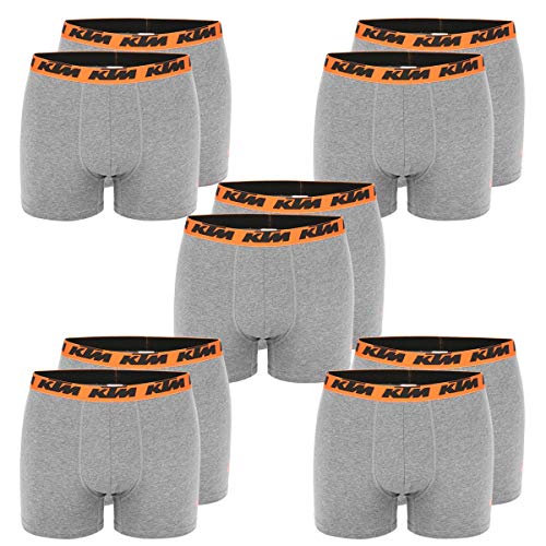 KTM by Freegun Boxershorts für Herren Unterwäsche Pant Men´s Boxer 10 er Pack, Farbe:Dark Grey2, Bekleidungsgröße: im Sale