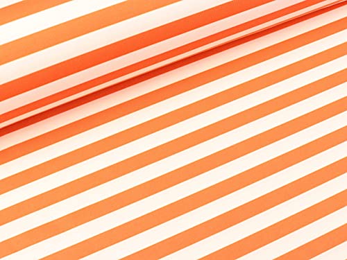 Albstoffe Hamburger Liebe Performance Active Wear Jersey Sporty Stripes luce Rosso-weiß - Meterware ab 0,5 Meter im Sale