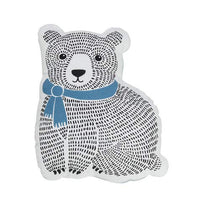 Thumbnail for Bloomingville Kinder-Kissen mit Motiv Bär sitzend in der Farbe blau im Sale