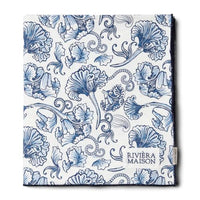 Thumbnail for Riviera Maison tablecloth white with blue floral print, large rectangular tablecloth 270x150 cm cotton table linen - Floral Island Table Cloth - (LxW) 270x150 on sale