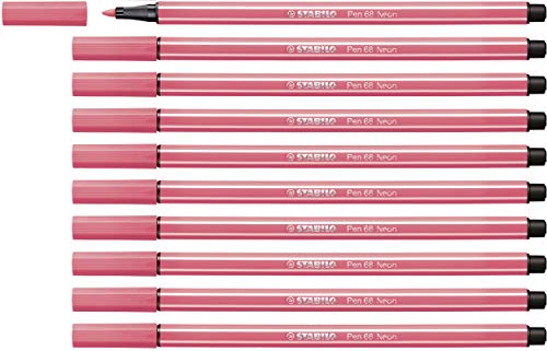 Premium-Filzstift - STABILO Pen 68 - 10er Pack - neonrot im Sale