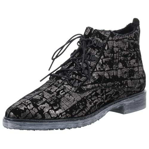 Simen Damen Stiefeletten schwarz-silbern Gr. 39 im Sale