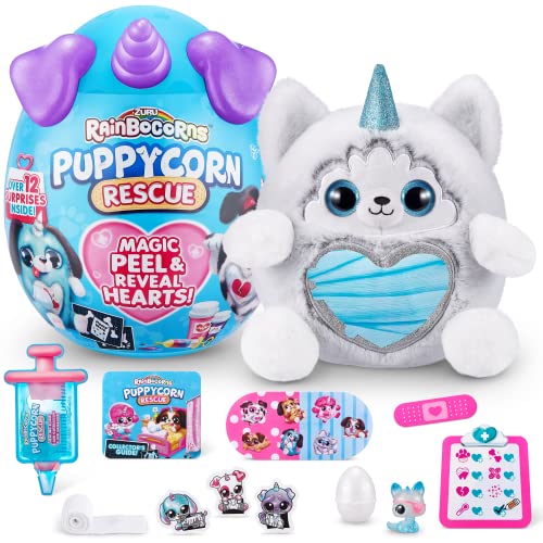 Rainbocorns Puppycorn Rescue Surprise, Husky, Über 12 Überraschungen, Plüschtier zum Knuddeln im Sale