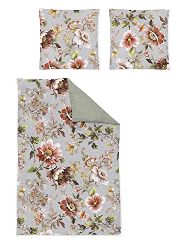 Irisette Flausch-Cotton Bettwäsche Set Zobel 8854 Multi 135 x 200 cm + 1 x Kissenbezug 80 x 80 cm im Sale