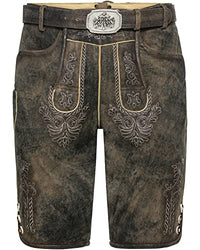 Thumbnail for Hammerschmid Trachten-Lederhose Parsdorf Dunkelbraun 58 im Sale