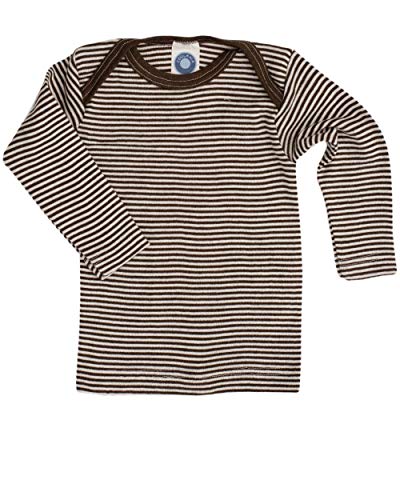 Cosilana, Baby Unterhemd Langarm, 70% Wolle 30% Seide (Marine, 74-80) im Sale