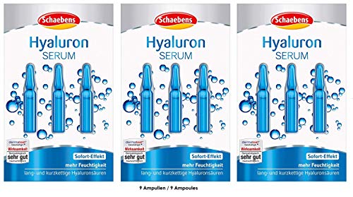 Schaebens Hyaluron SERUM - sofort-Effekt - mehr Feuchtigkeit - 9 x 1 ml für 9 Anwendungen im Sale