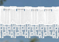Thumbnail for Plauener Spitze weiße Scheibengardine mit schönem Spitzenabschluss 30 cm (30x128 cm) im Sale