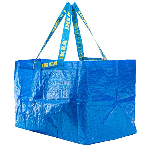 IKEA 172.283.40 Frakta shopping bag, large, blue, set of 10 on sale