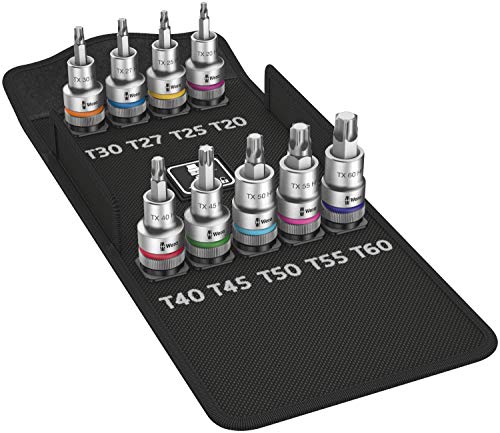 Wera 05004202001 8767 C HF Bit-Sortiment, 1 Zyklop Bitnuss-Satz TORX, mit Haltefunktion, 60 mm, 9 Stück im Sale