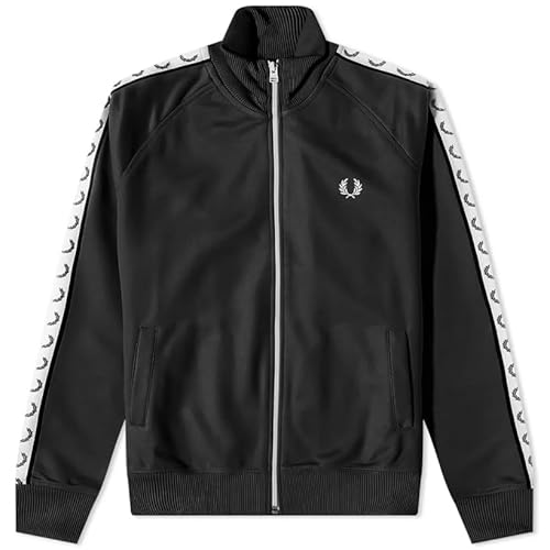 Fred Perry Taped Track Jacket (3XL, Black), Schwarz , im Sale
