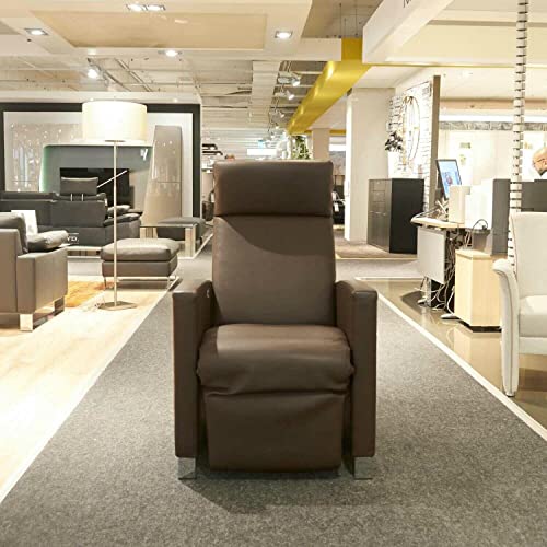 Erpo Sessel Relax RE100 Leder 43.089 Mocca Braun mit motorischer Verstellung im Sale