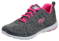 Thumbnail for Skechers Damen Flex Appeal 3.0 INSIDERS Sneaker, Black & Charcoal Mesh/Hot Pink Trim, 37 EU im Sale