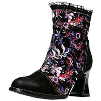 Thumbnail for Laura Vita women's ankle boots leather tulle ruffle block heel Jacbo 12, on sale