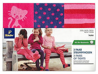 Thumbnail for TCM Tchibo 3 Paar Mädchen Strumpfhosen, Rot-pink-rosa-blau (74/80) im Sale