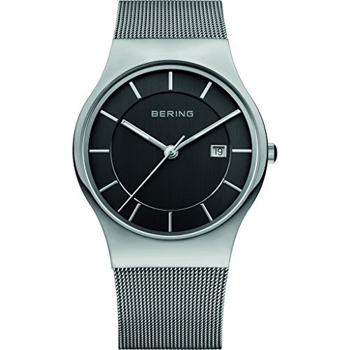 BERING Men's Watch, Silver, Black, 38 on Sale