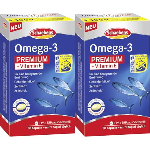 Schaebens Omega 3 Premium, 1 x 90 Stück (Packung mit 2) im Sale