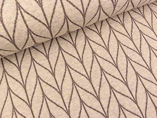 Albstoffe Hamburger Liebe Check Point Jacquard Knit Step Yemen-braun im Sale