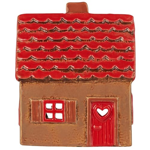 IB Laursen Lichthaus STILLENAT Rotes Dach und Rote Tür mit Herz 14 cm Keramik im Sale