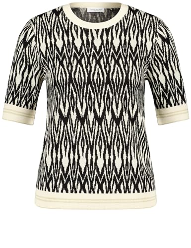 GERRY WEBER Damen 370502-44705-1175 Pullover, Black/Gold/Ikat small/AOP, 36 im Sale