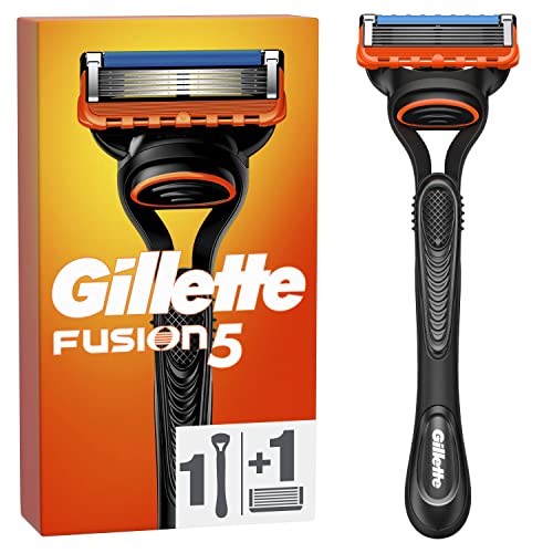 Gillette Fusion 5 Nassrasierer Herren, TESTSIEGER VON GILLETTE BEI STIFTUNG WARENTEST Rasierer + 1 Rasierklinge, mit Gleitstreifen für eine gründliche Rasur im Sale