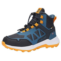 Thumbnail for Trollkids wasserdichte Kinder Trekking Schuhe mit Schnellschnürsystem und robuster Sohle Oppland Hiker, Stahlblau/Mango/Mystik Blau, im Sale