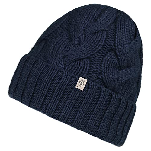 Roeckl Damen Braided Cashmere Strickmütze, Navy, Einheitsgröße EU im Sale