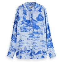 Thumbnail for Viscose Printed Relaxed Fit Shirt on sale